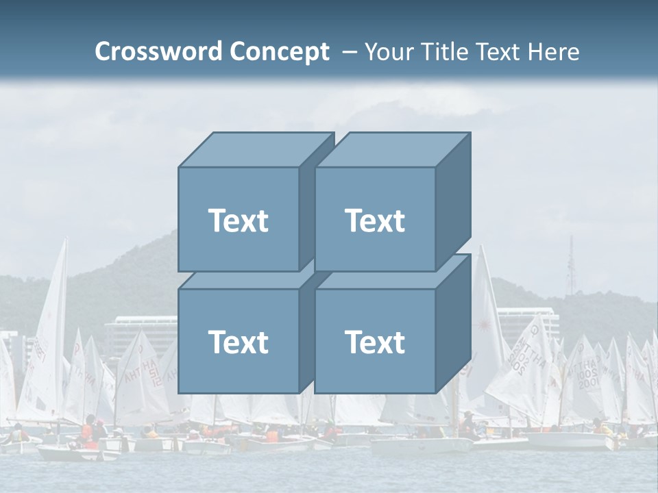 Ocean Sport Boat PowerPoint Template