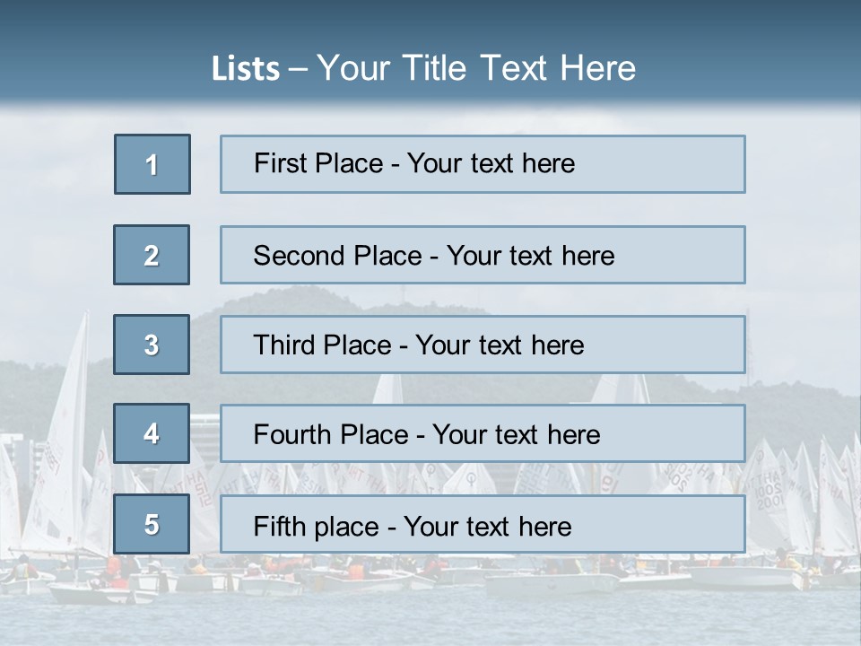 Ocean Sport Boat PowerPoint Template