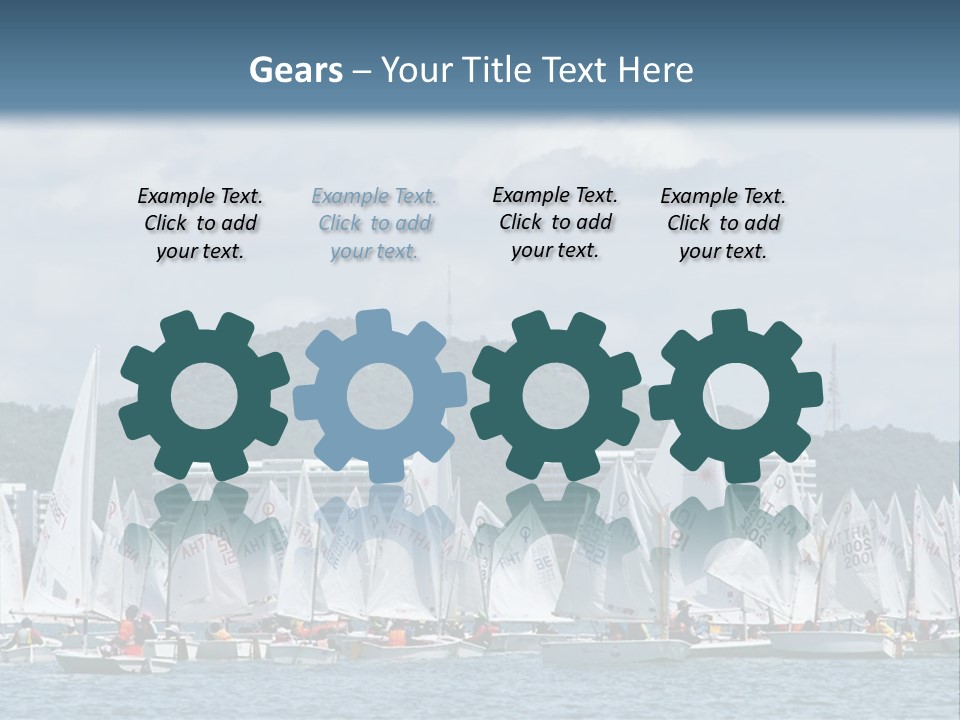 Ocean Sport Boat PowerPoint Template