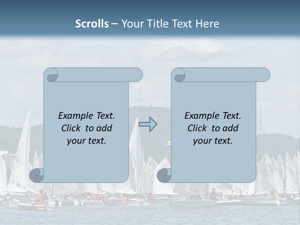 Ocean Sport Boat PowerPoint Template