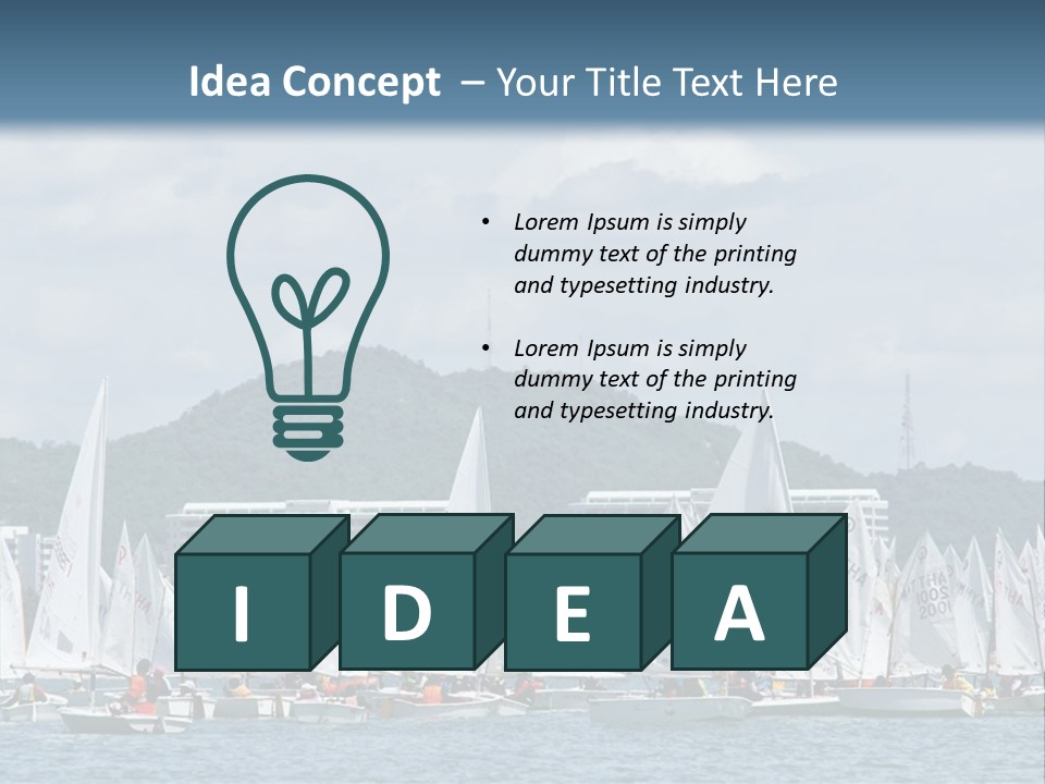 Ocean Sport Boat PowerPoint Template