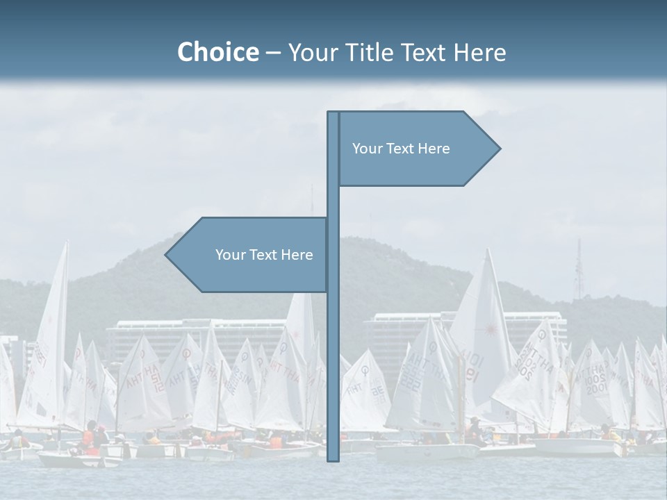 Ocean Sport Boat PowerPoint Template