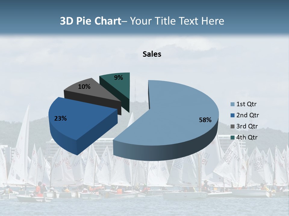 Ocean Sport Boat PowerPoint Template