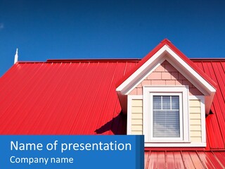 Red Dormer Vivid PowerPoint Template