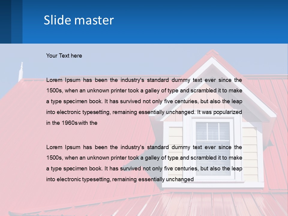 Red Dormer Vivid PowerPoint Template