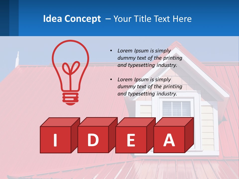 Red Dormer Vivid PowerPoint Template