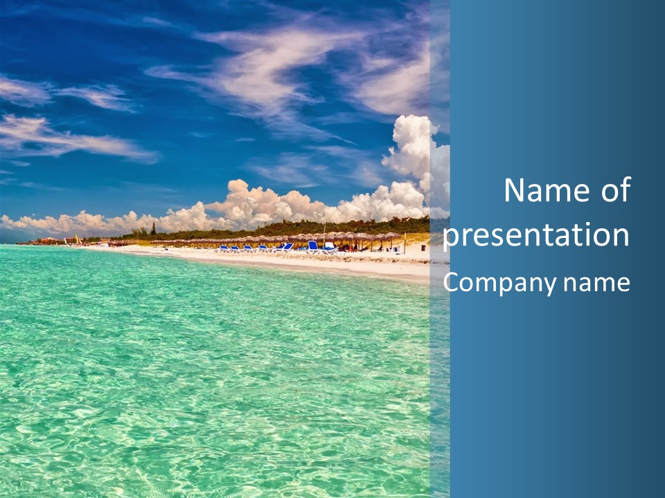 Attraction Peaceful Sandy PowerPoint Template
