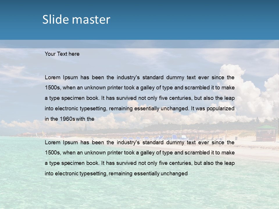 Attraction Peaceful Sandy PowerPoint Template