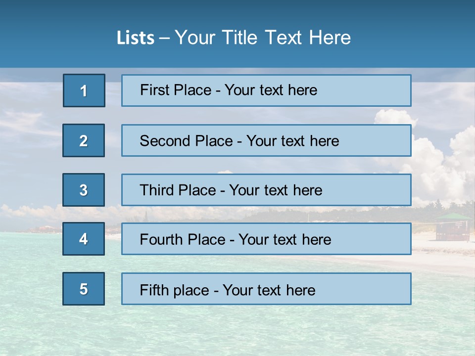 Attraction Peaceful Sandy PowerPoint Template