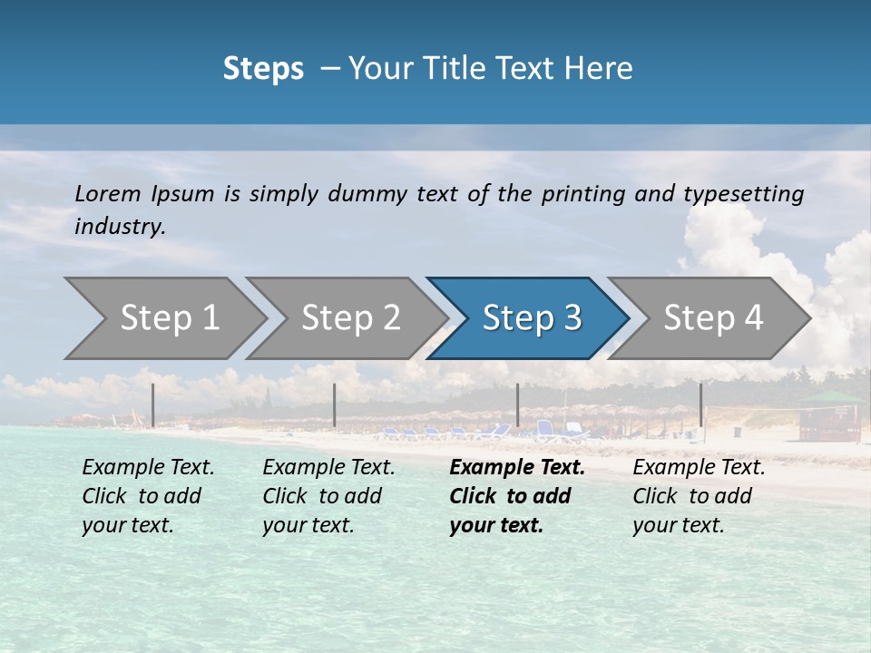 Attraction Peaceful Sandy PowerPoint Template