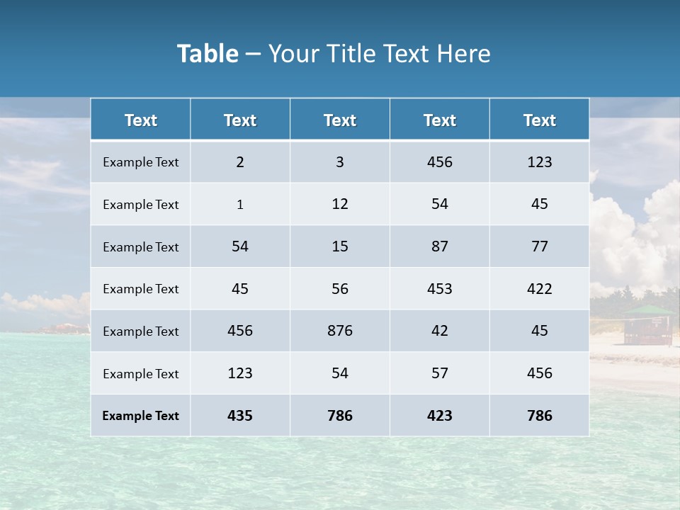 Attraction Peaceful Sandy PowerPoint Template
