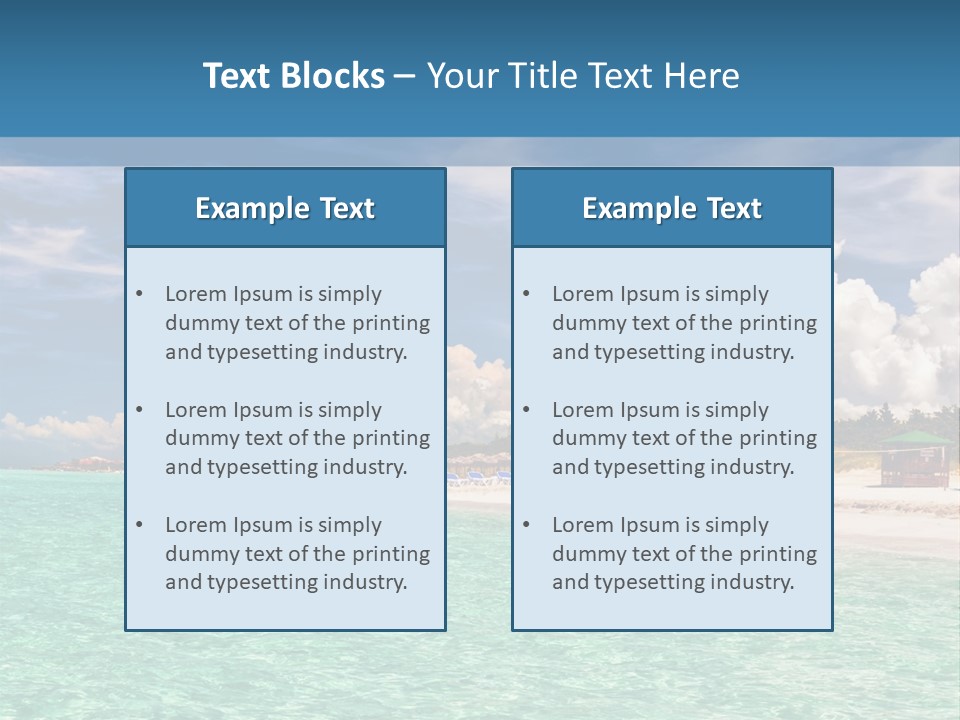 Attraction Peaceful Sandy PowerPoint Template