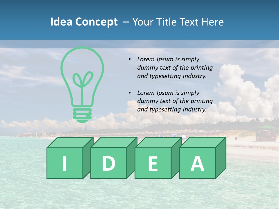 Attraction Peaceful Sandy PowerPoint Template