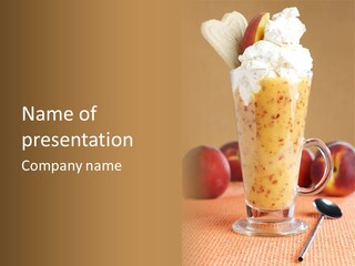 Diet Cream Refreshment PowerPoint Template
