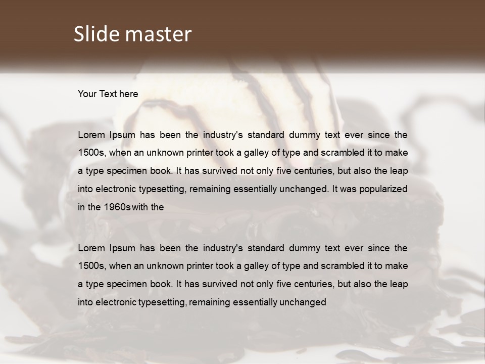 Ice Cream Brownie Gourmet PowerPoint Template