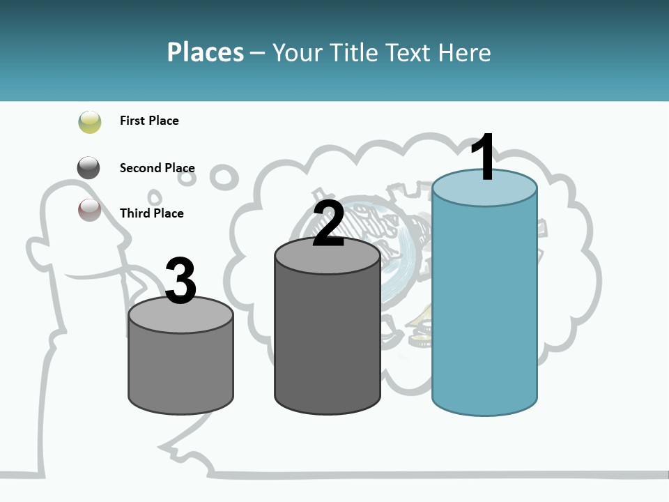 Bald Silhouette Raster PowerPoint Template
