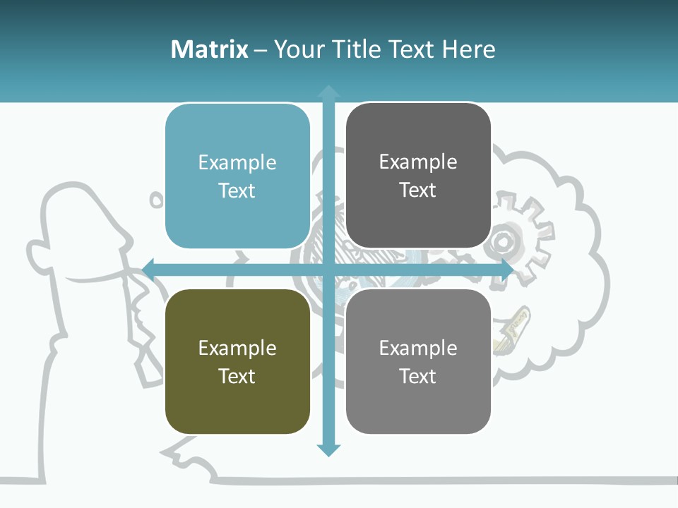 Bald Silhouette Raster PowerPoint Template