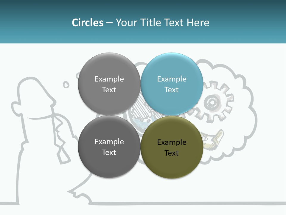 Bald Silhouette Raster PowerPoint Template