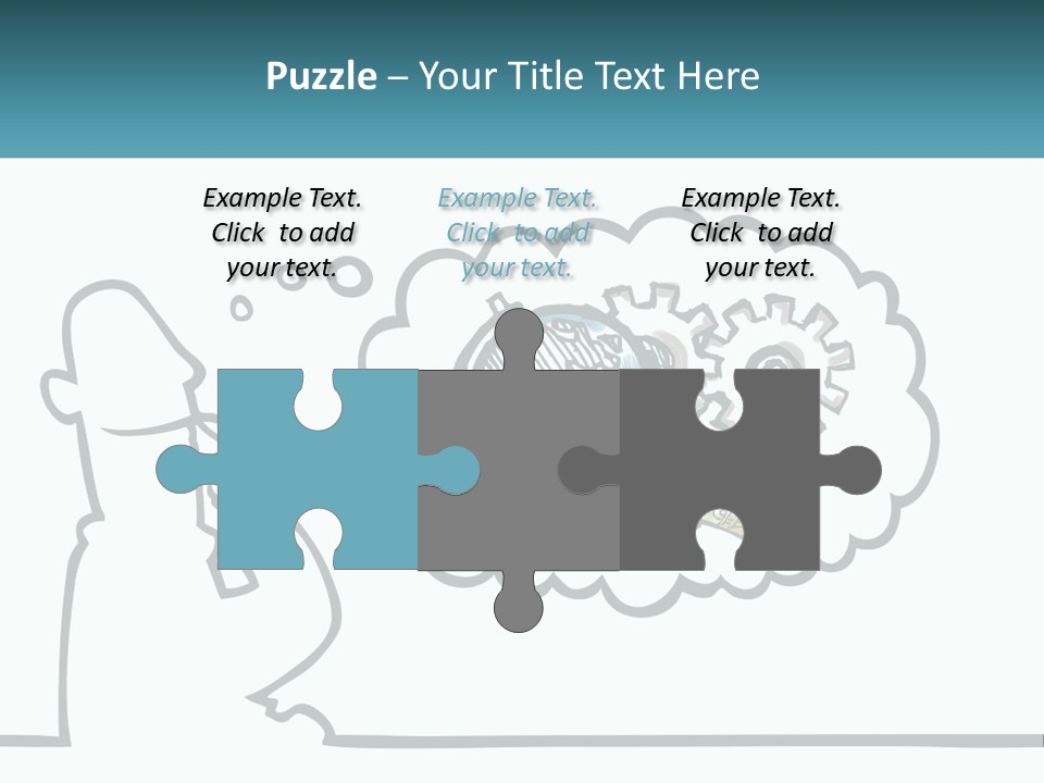 Bald Silhouette Raster PowerPoint Template