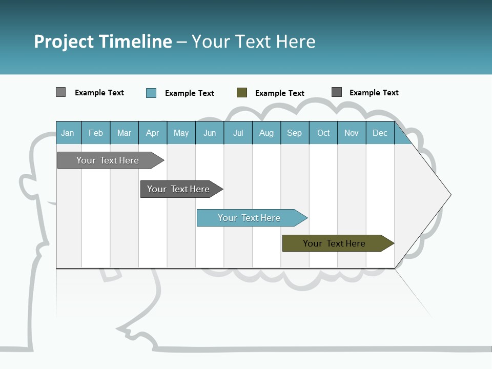 Bald Silhouette Raster PowerPoint Template