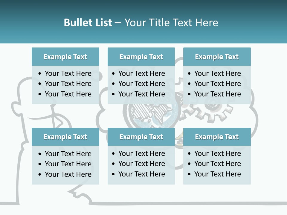 Bald Silhouette Raster PowerPoint Template