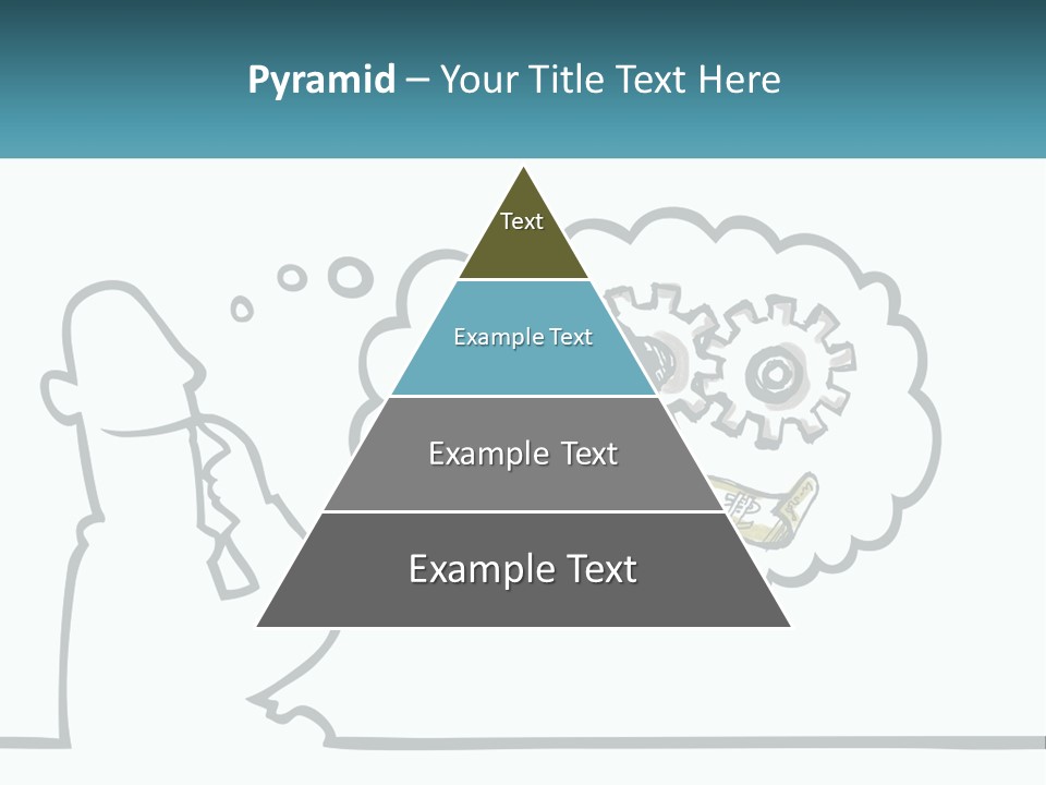 Bald Silhouette Raster PowerPoint Template