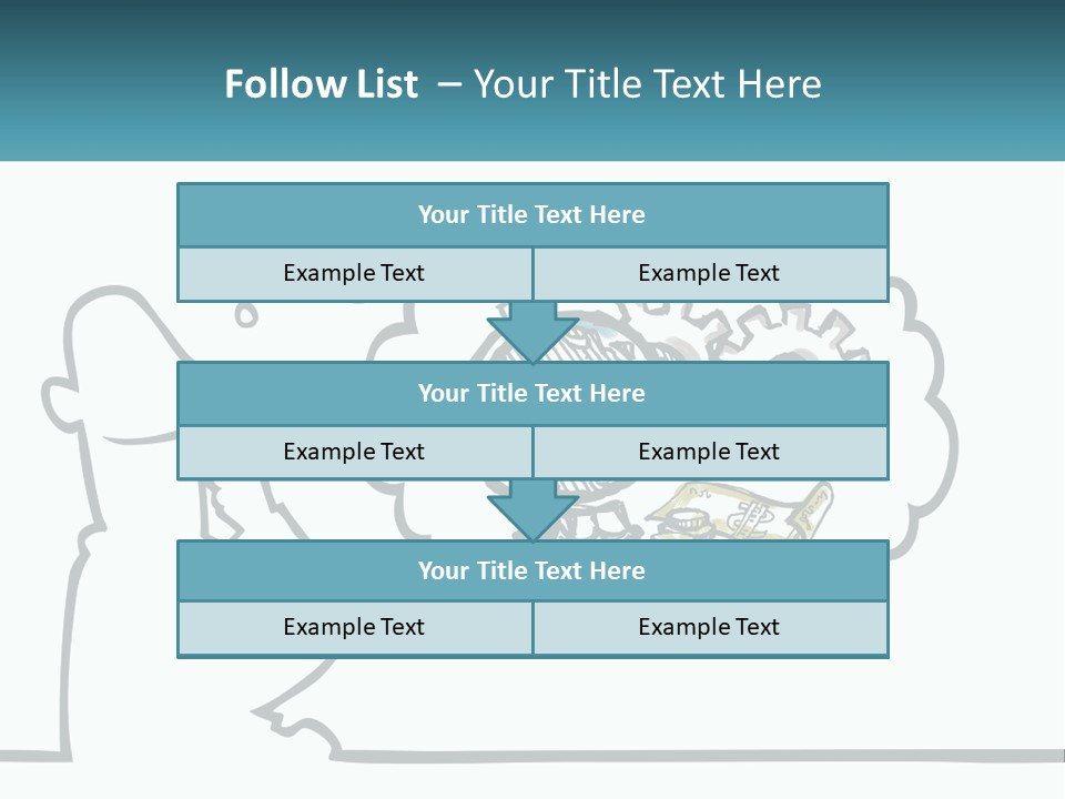 Bald Silhouette Raster PowerPoint Template