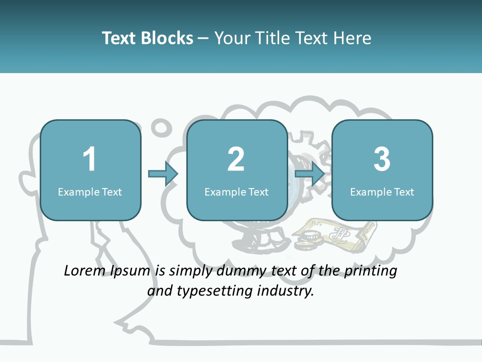 Bald Silhouette Raster PowerPoint Template