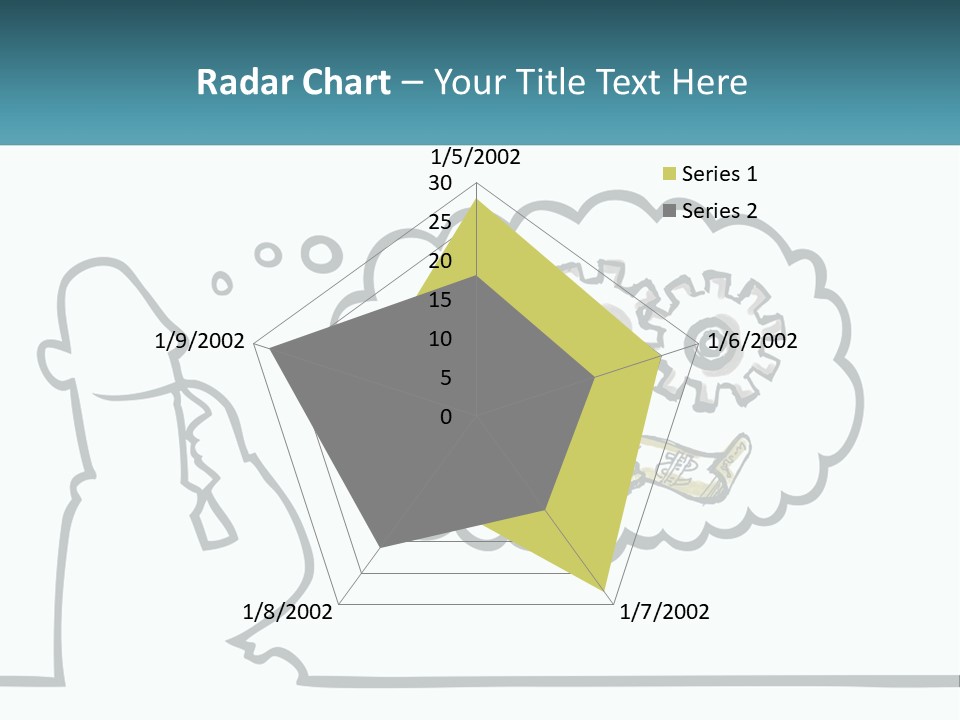 Bald Silhouette Raster PowerPoint Template