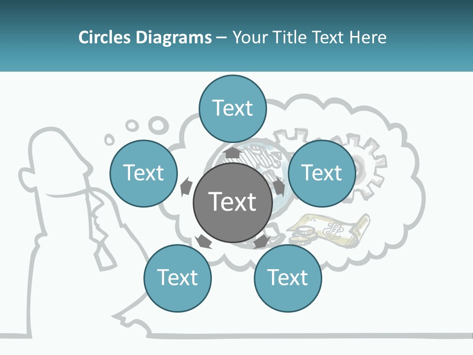 Bald Silhouette Raster PowerPoint Template