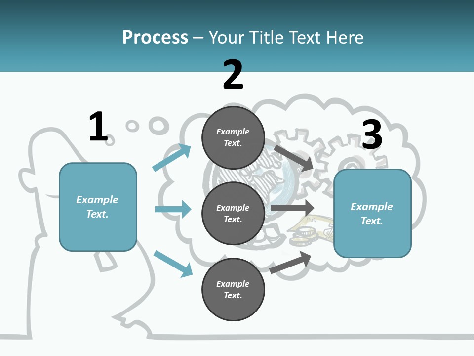 Bald Silhouette Raster PowerPoint Template