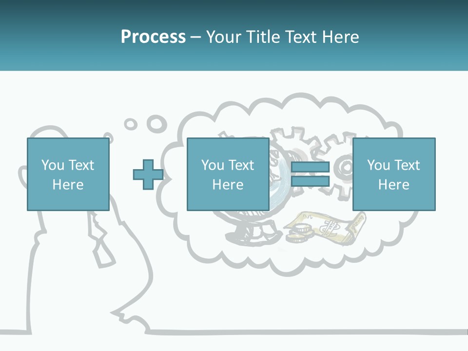 Bald Silhouette Raster PowerPoint Template