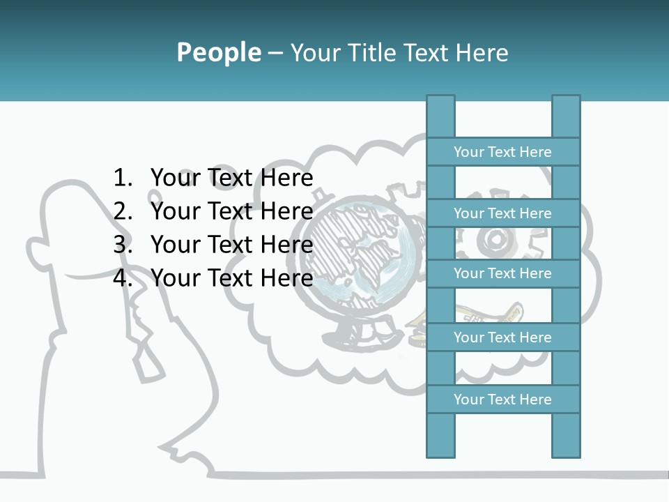 Bald Silhouette Raster PowerPoint Template