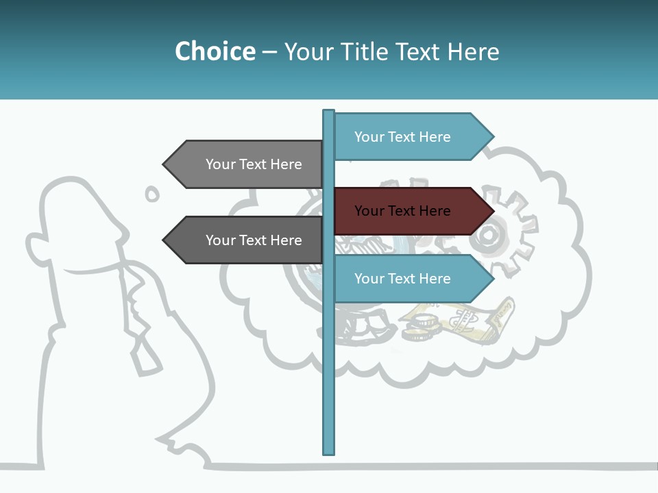 Bald Silhouette Raster PowerPoint Template