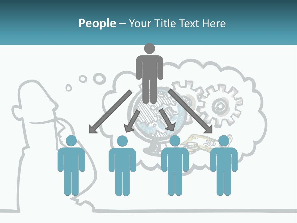 Bald Silhouette Raster PowerPoint Template