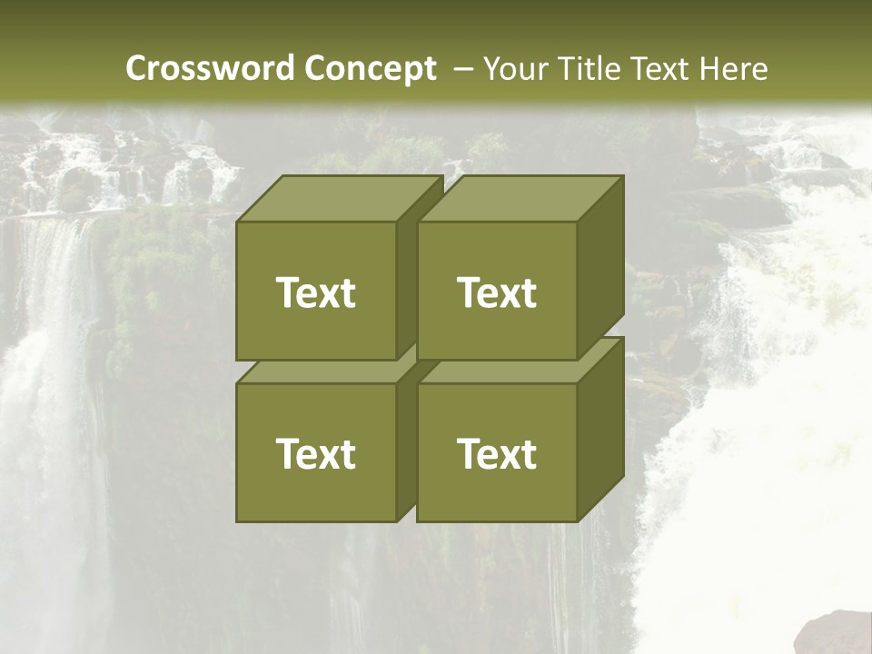 Brazil Cataract Foz Do Igua PowerPoint Template