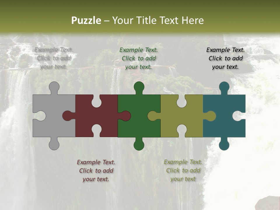 Brazil Cataract Foz Do Igua PowerPoint Template