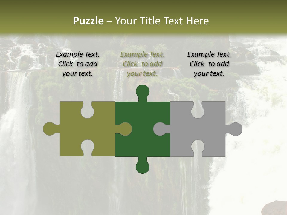 Brazil Cataract Foz Do Igua PowerPoint Template