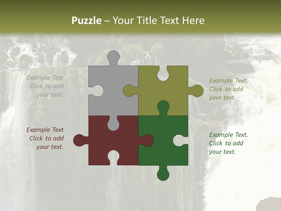 Brazil Cataract Foz Do Igua PowerPoint Template