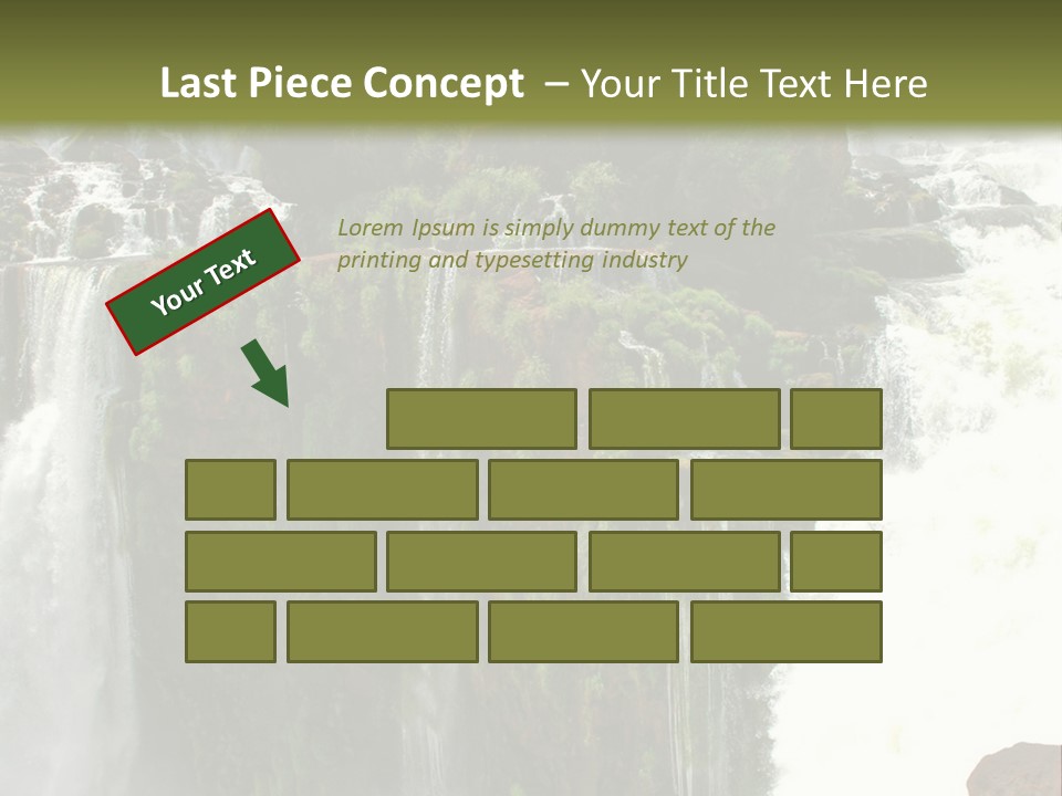 Brazil Cataract Foz Do Igua PowerPoint Template