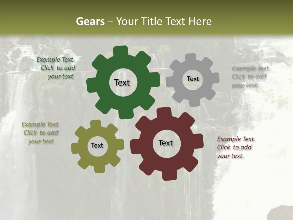 Brazil Cataract Foz Do Igua PowerPoint Template