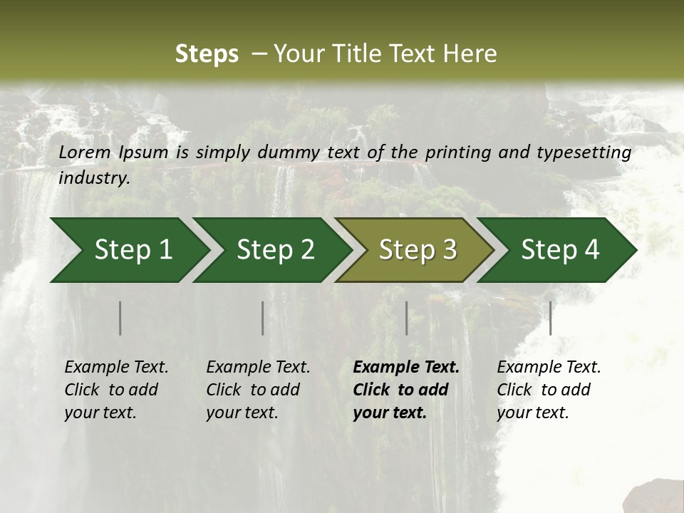 Brazil Cataract Foz Do Igua PowerPoint Template