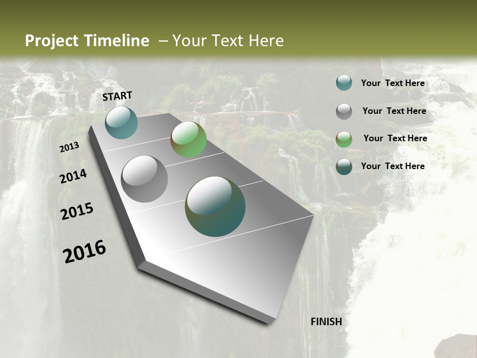 Brazil Cataract Foz Do Igua PowerPoint Template