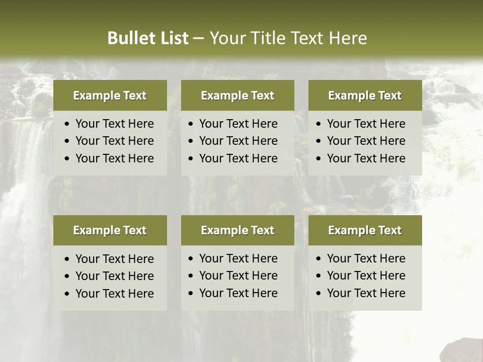 Brazil Cataract Foz Do Igua PowerPoint Template