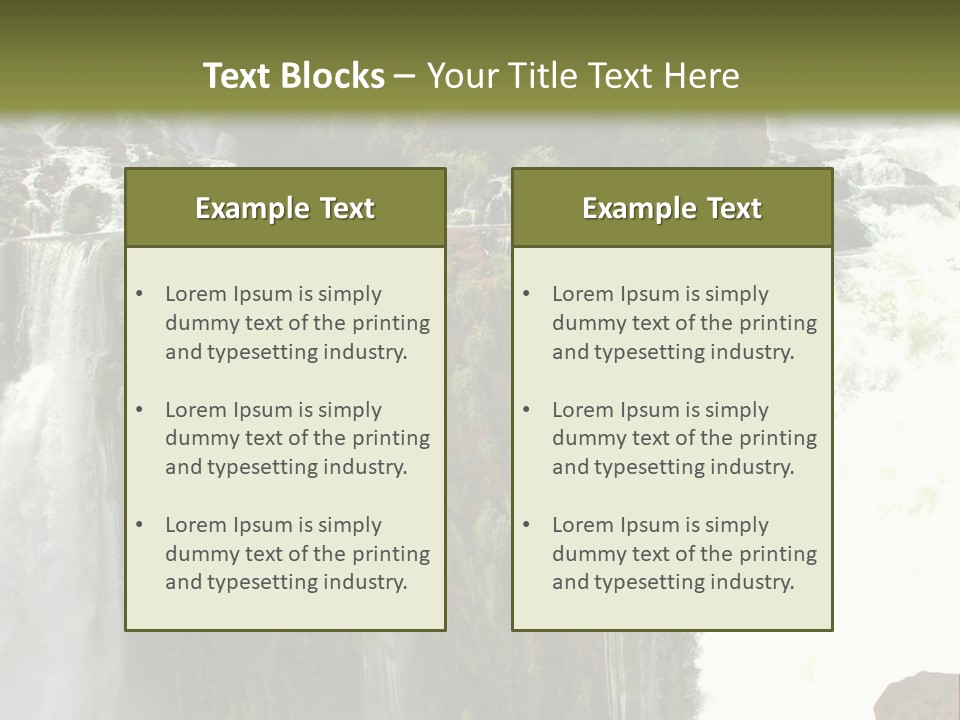 Brazil Cataract Foz Do Igua PowerPoint Template