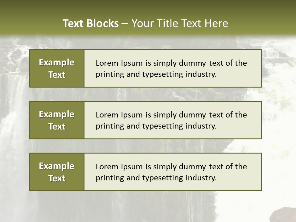 Brazil Cataract Foz Do Igua PowerPoint Template