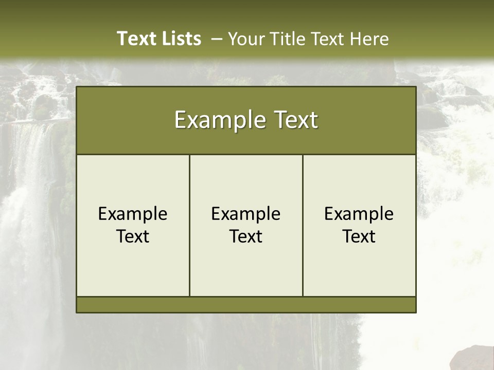 Brazil Cataract Foz Do Igua PowerPoint Template