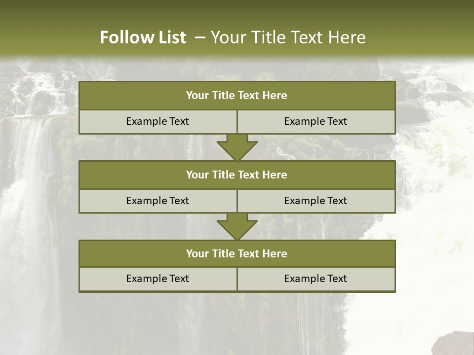 Brazil Cataract Foz Do Igua PowerPoint Template