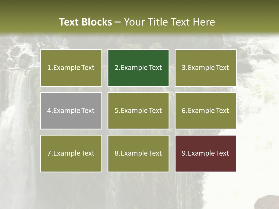 Brazil Cataract Foz Do Igua PowerPoint Template