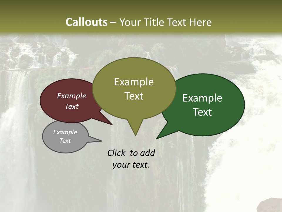 Brazil Cataract Foz Do Igua PowerPoint Template